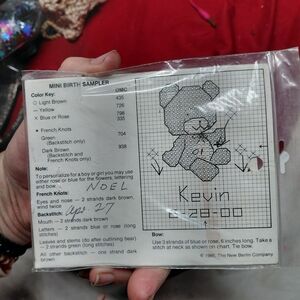 Mini Birth Sampler Cross Stitch Pattern -